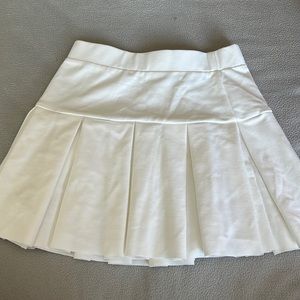White tennis skirt
